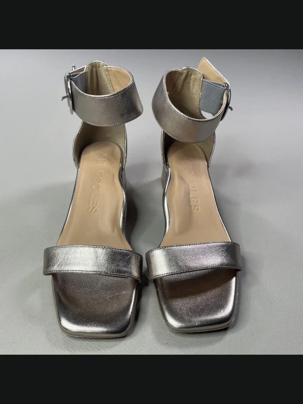 Aerosoles Shoes Womens 11 rose gold leather Eliza heels metallic cocktail